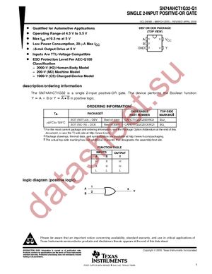 CAHCT1G32QDBVRQ1 datasheet  